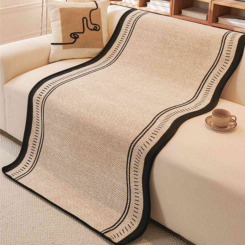 Chenille Sofa Cover Alien – Wavy Edge Non-Slip & Anti-Scratch Couch Mat for All Seasons