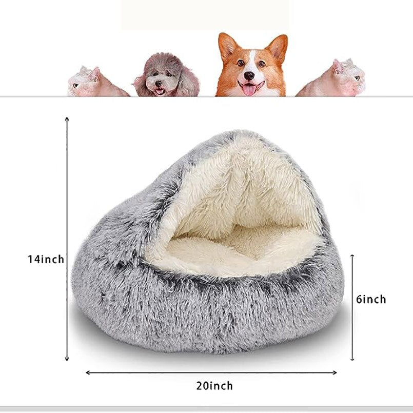 DEVELOPAW_Plush Calming Pet Bed - SIZES