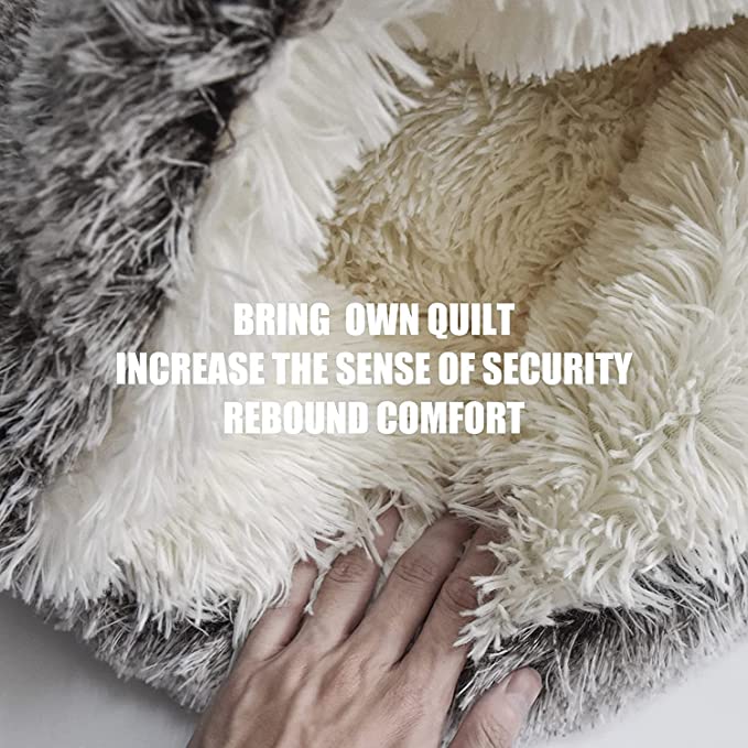 DEVELOPAW_Plush Calming Pet Bed Comfort