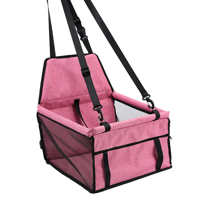 Pet Car Seat β Foldable, Scratch-Proof Dog Booster with Safety Belt for Puppies