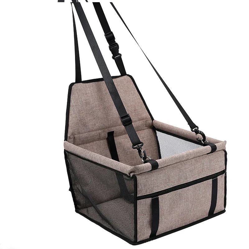 Pet Car Seat β Foldable, Scratch-Proof Dog Booster with Safety Belt for Puppies