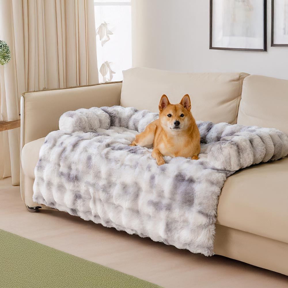 Plush Bed Soft Dog Pad – Soft Faux Fur Couch Protector & Washable Cushion Mat