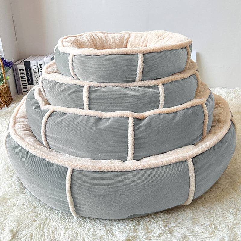 Corduroy dog bed - light_grey