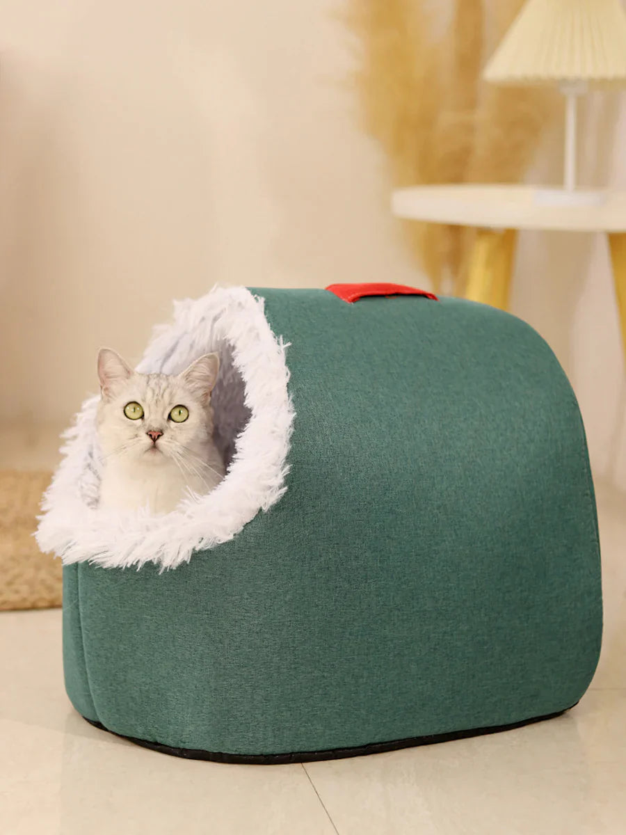 Cave Style Pet Bed for Winter Comfort