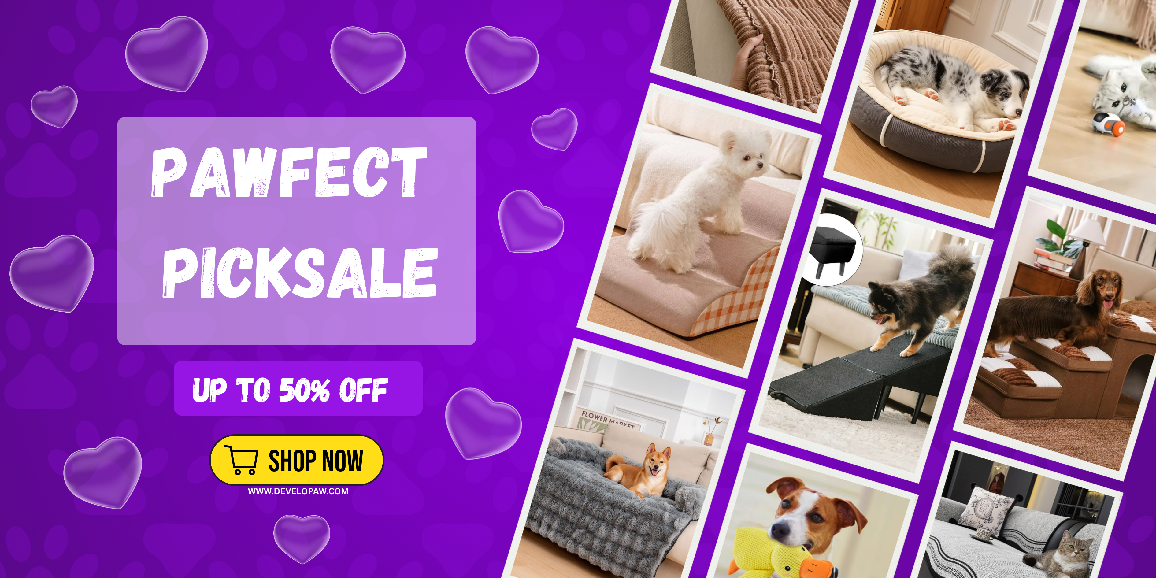 DEVELOPAW PAWFECT PICKSALE UP TO 50% OFF BANNER PRODUCTS