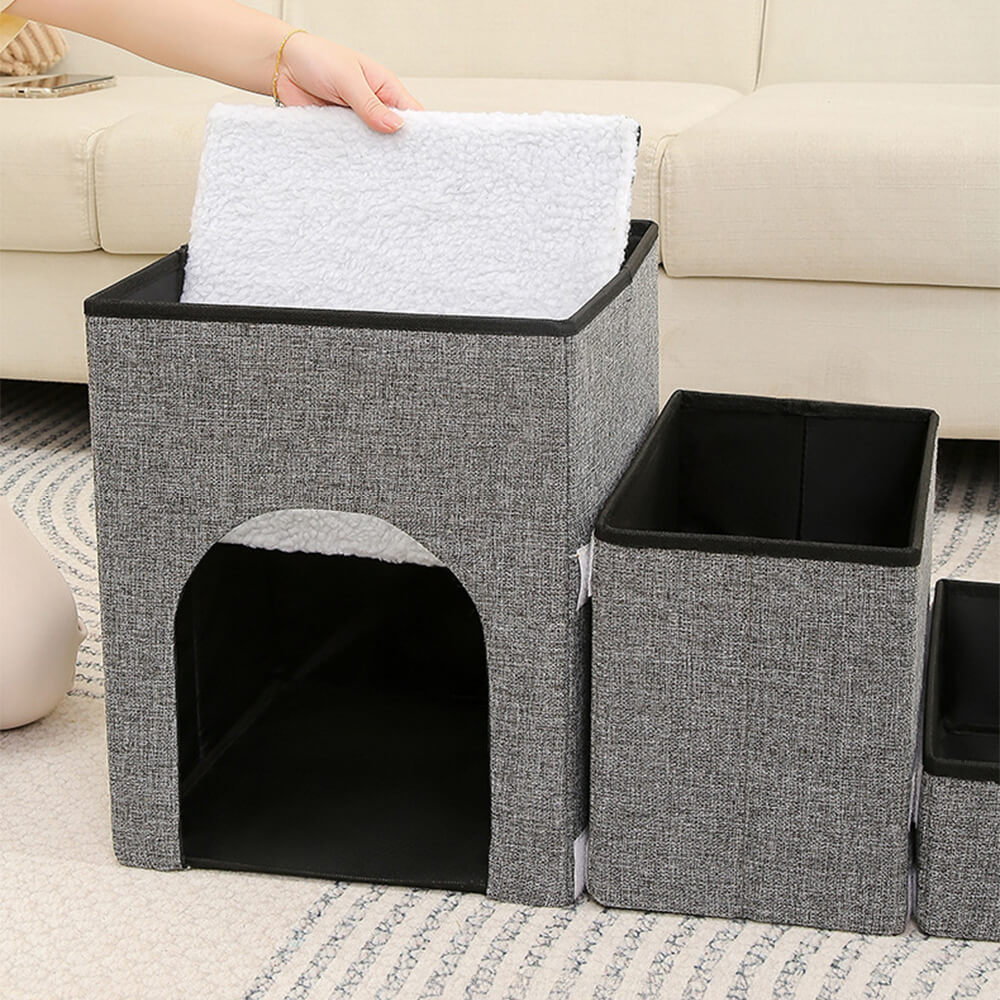 Foldable Dog Stairs with Storage & Condo – Portable Pet Steps