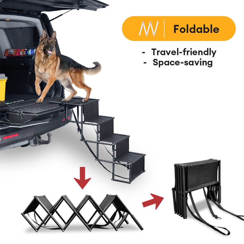 Portable Dog Car Ladder - Foldable, Retractable, and Easy Step for Pets