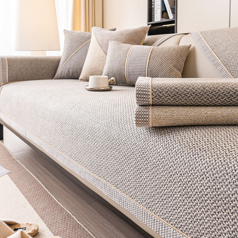 BreathEase Linen Non-Slip Couch Protector Cover