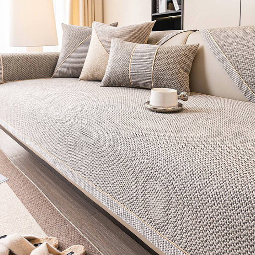 BreathEase Linen Non-Slip Couch Protector Cover