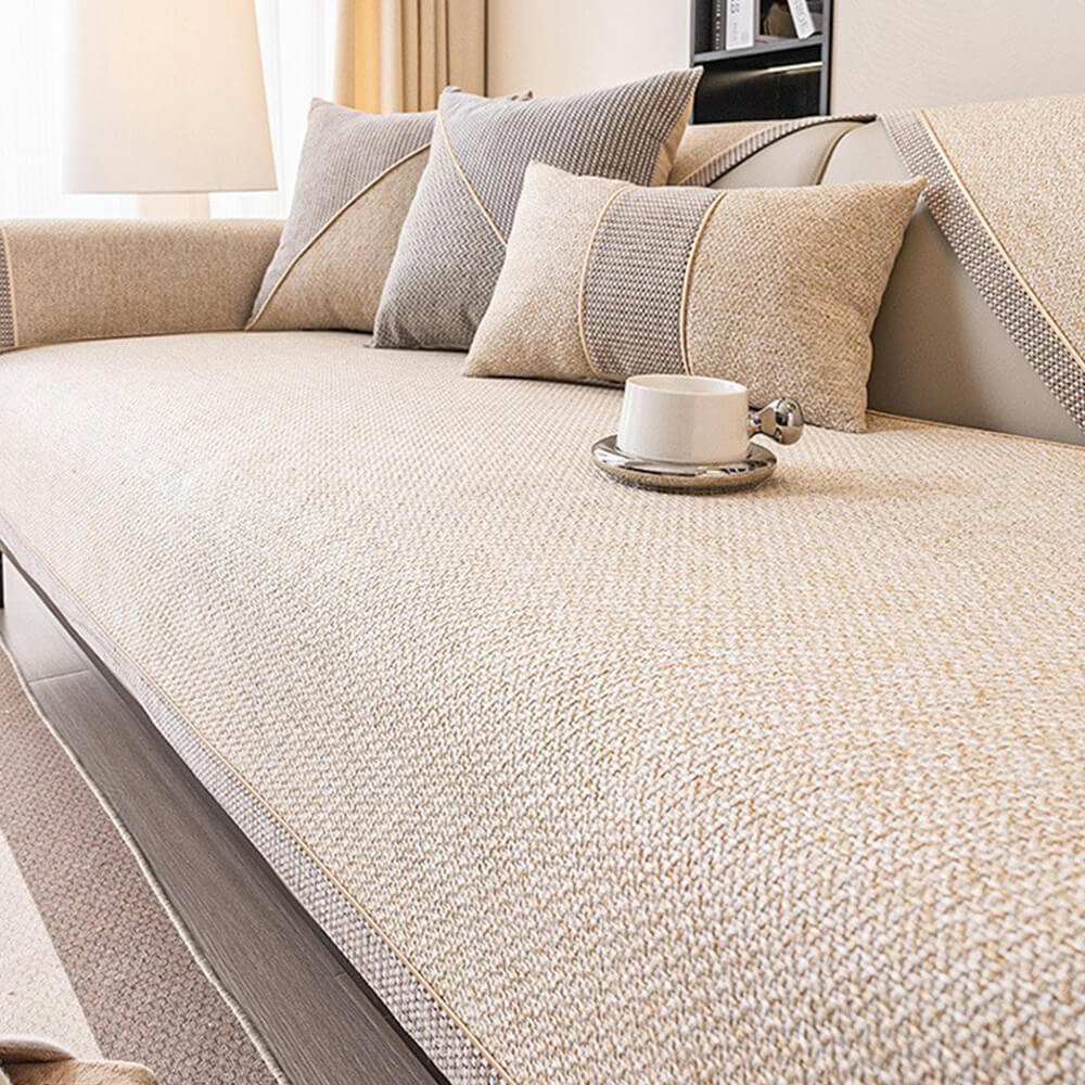 BreathEase Linen Non-Slip Couch Protector Cover