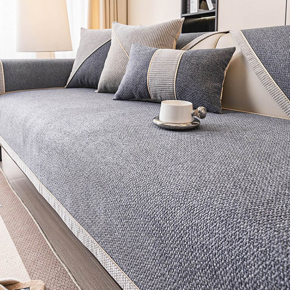 BreathEase Linen Non-Slip Couch Protector Cover