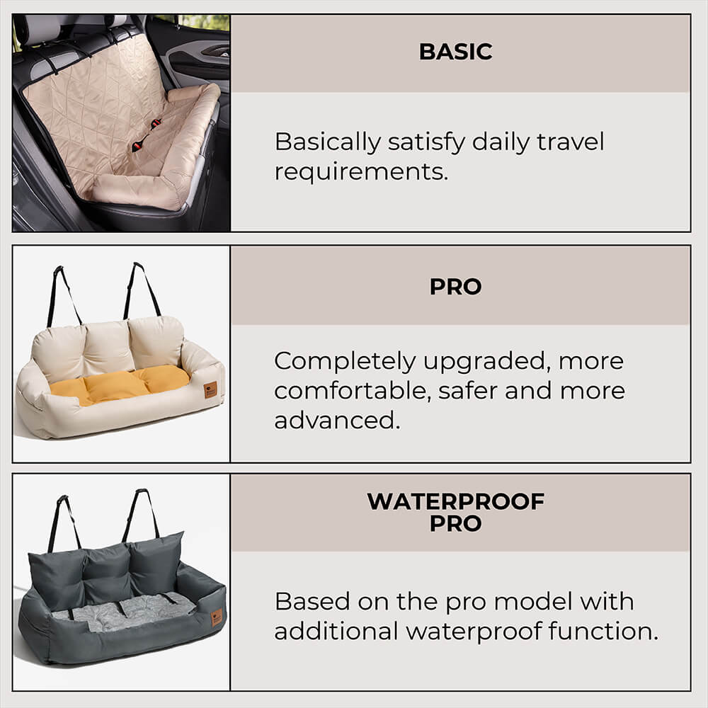Safety Bolster Dog Car Seat Bed Large and Medium