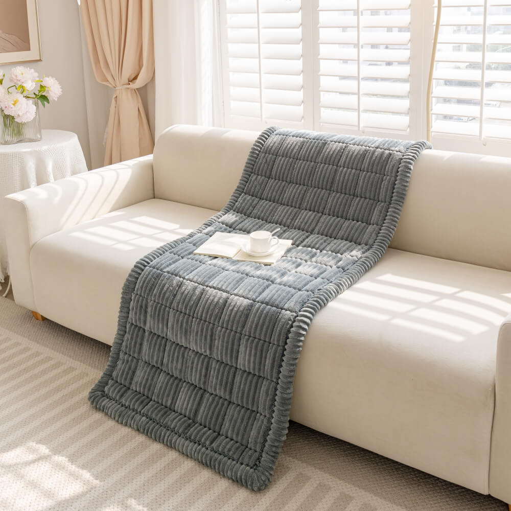 CozyCord Quilted Couch Cover – Plush, Anti-Slip & Winter-Ready