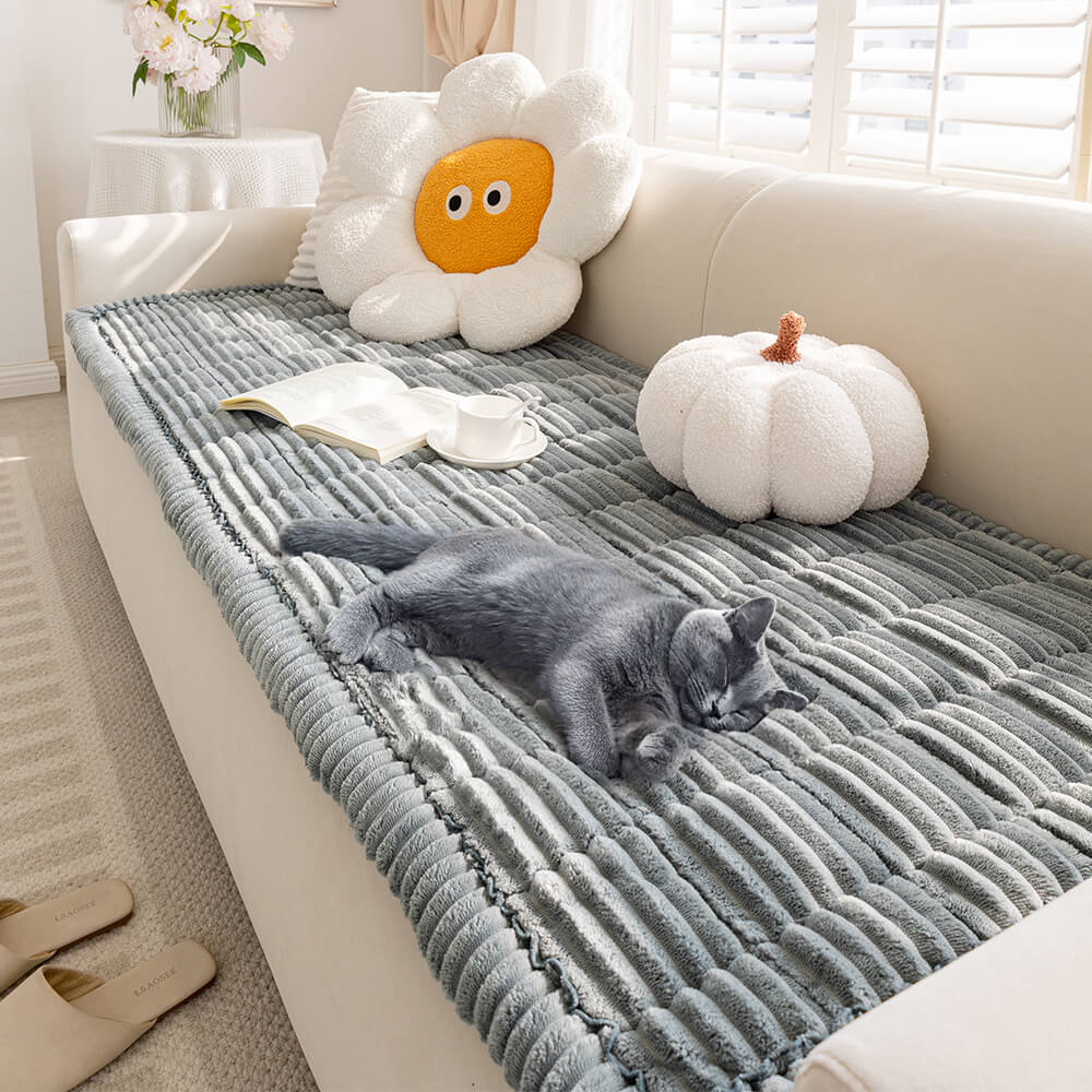 CozyCord Quilted Couch Cover – Plush, Anti-Slip & Winter-Ready