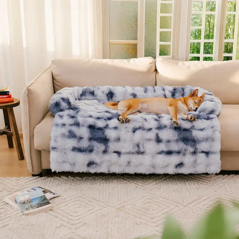 Plush Bed Soft Dog Pad – Soft Faux Fur Couch Protector & Washable Cushion Mat