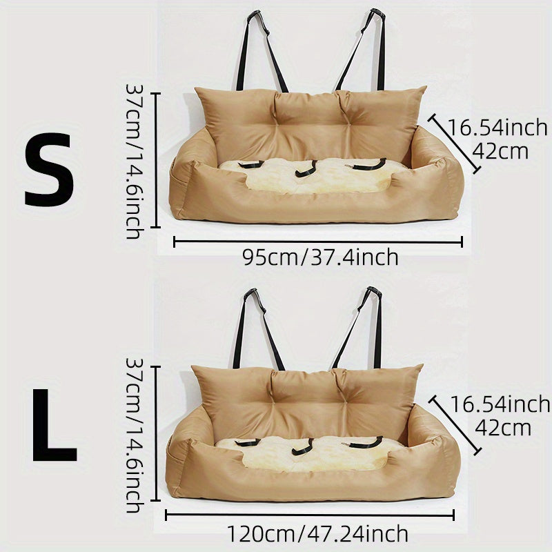 Safety Bolster Dog Car Seat Bed Large and Medium
