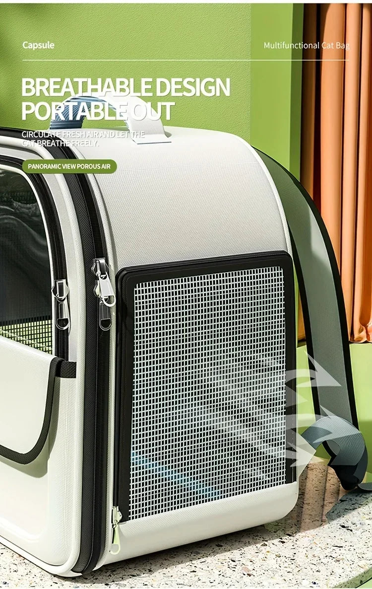Pet Carrier Space Capsule Backpack – Comfortable & Stylish Travel Backpack for Small Pets