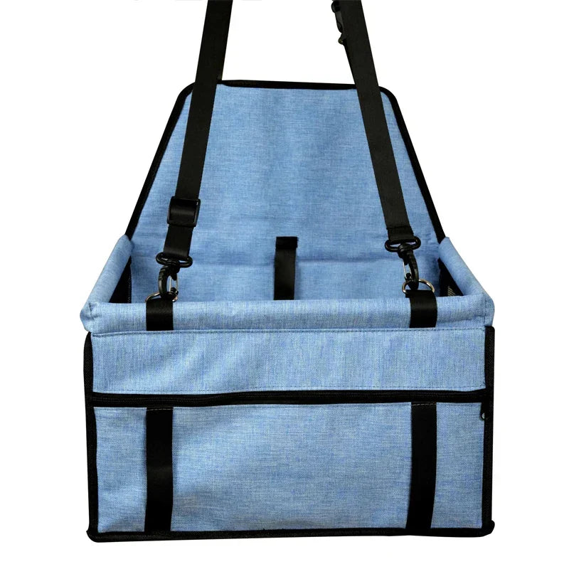 Pet Car Seat – Foldable, Scratch-Proof Dog Booster with Safety Belt for Puppies