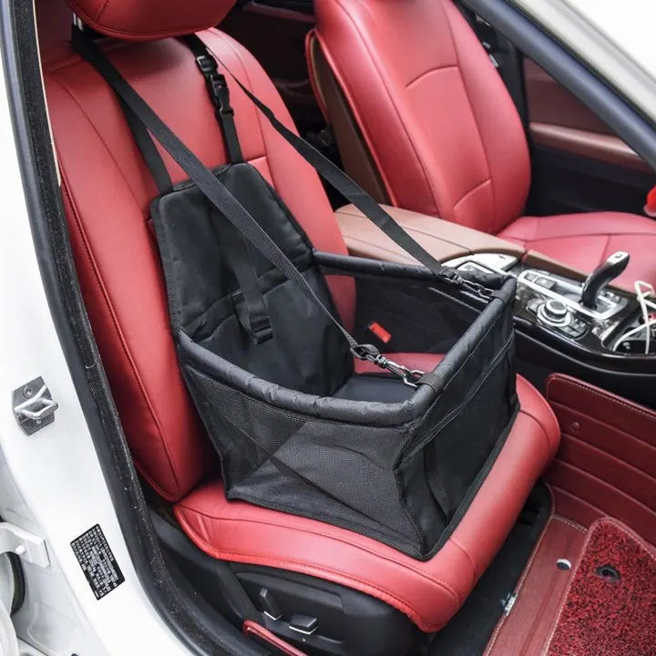 Pet Car Seat – Foldable, Scratch-Proof Dog Booster with Safety Belt for Puppies