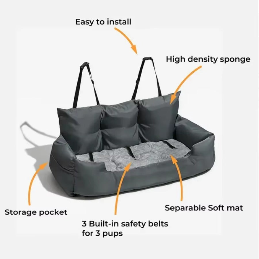 Safety Bolster Dog Car Seat Bed Large and Medium