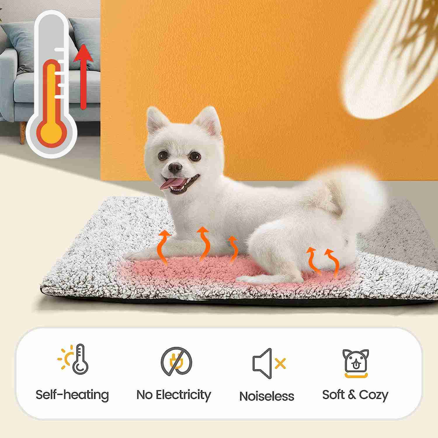 Self-heating pet mat - developaw - informations