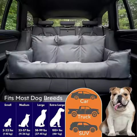 Safety Bolster Dog Car Seat Bed Large and Medium