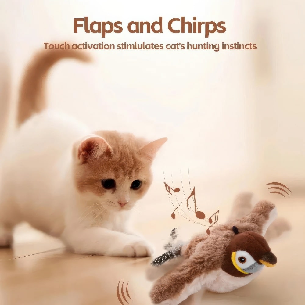 Flapping Bird Cat Toy - Interactive Cat Toy