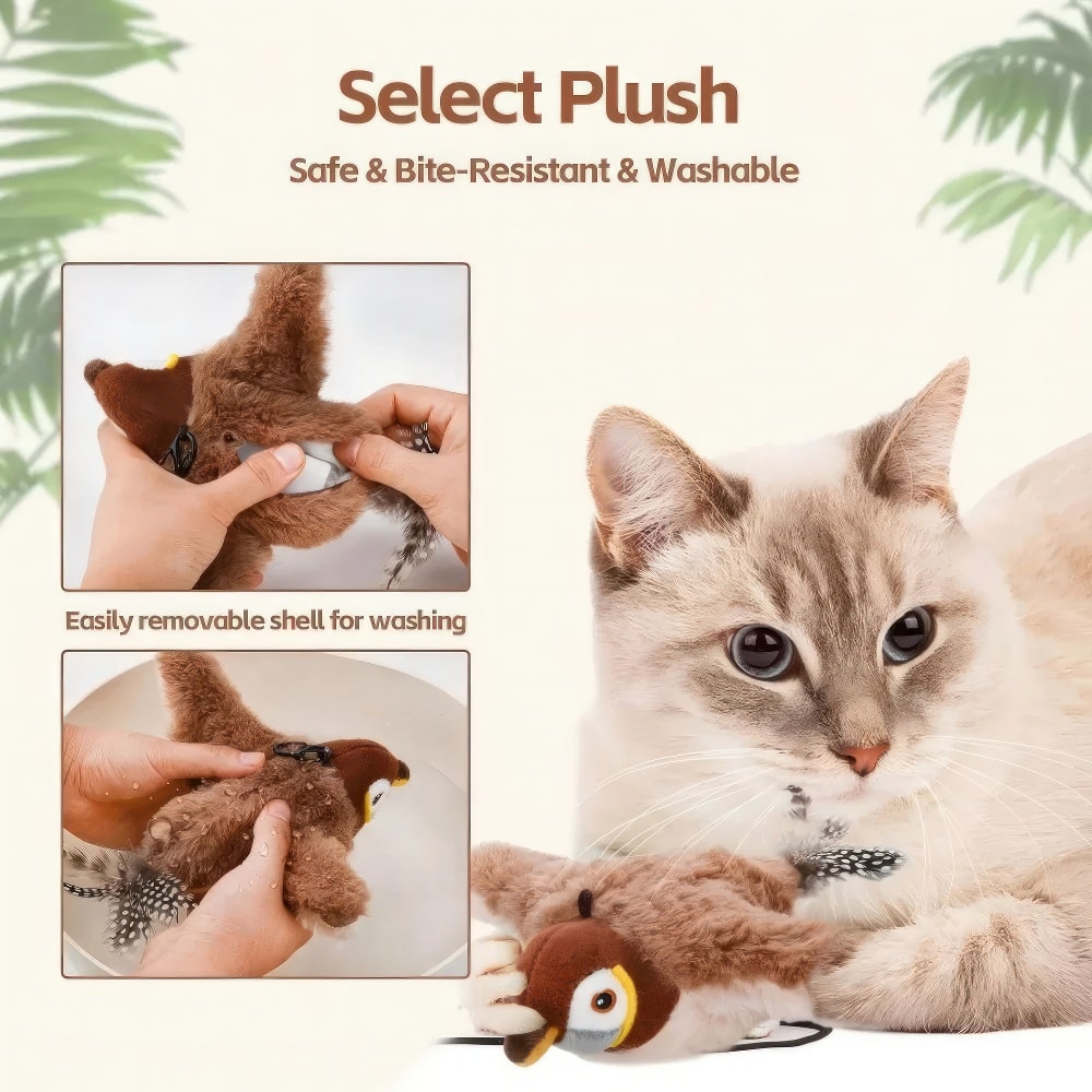 Flapping Bird Cat Toy - Interactive Cat Toy