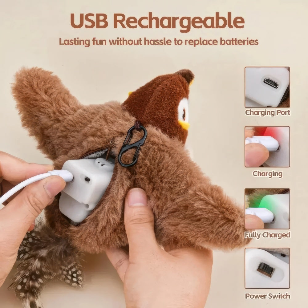 Flapping Bird Cat Toy - Interactive Cat Toy
